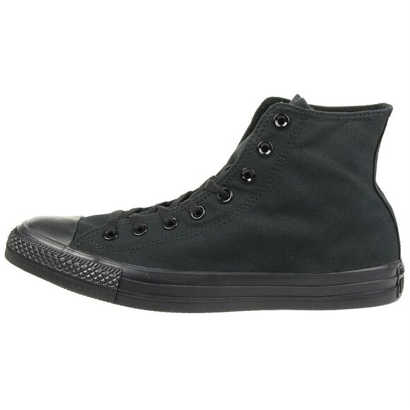 Converse Chuck Taylor All Star Hi - Black Mono Canvas High - M3310 Men Size 9.5 - Picture 3 of 6